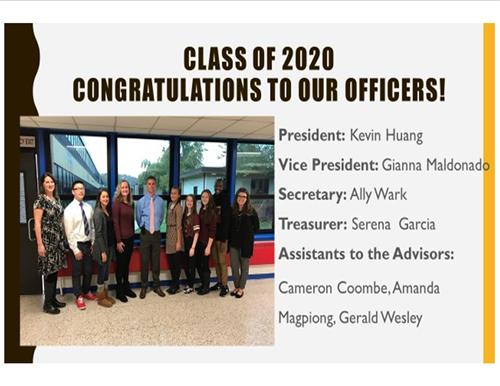 2020 Class Officers 