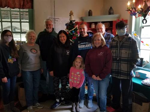 Emily and Kenneth with Kiwanis in the Tavern