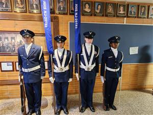 Color Guard at WTHS Competition